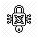 Cryptage Verrouillage Quantique Icon
