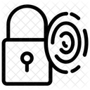Verrouillage Par Empreinte Digitale Authentification Par Empreinte Digitale Identification Biometrique Icône