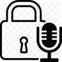 Verrouillage Vocal Verrouillage De La Reconnaissance Vocale Verrouillage De Lauthentification Vocale Icône