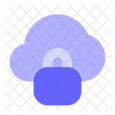Cloud Verrouille Donnees Cloud Securisees Cloud Protege Icon
