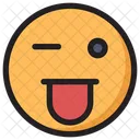 Verruckt Emoji Ausdruck Symbol