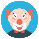 Verruckter Clown Lustiger Clown Zirkusjoker Symbol