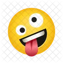 Verrucktes Gesicht Emoji Emotion Symbol