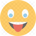 Verruckt Gesicht Festgefahren Symbol