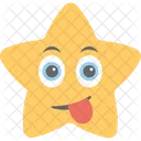 Verruckt Gesicht Festgefahren Symbol