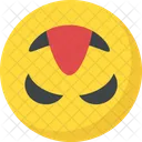 Verruckt Zunge Frech Symbol