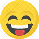 Verruckt Zunge Frech Symbol