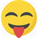 Verruckt Zunge Frech Symbol