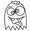 Verrucktes Monster Kreatur Monstergesicht Symbol