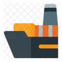 Schifffahrt Fracht Containerschiff Symbol