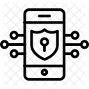 Verschlusselte Antivirus App Datenschutz Mobile Sicherheit Symbol