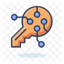 Verschlusselungsschlussel Kryptoschlussel Digitaler Schlussel Symbol