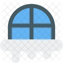 Verschneite Fenster  Symbol