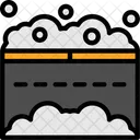 Verschneiten Weg Frostigen Gehweg Kaltes Wetter Trail Symbol