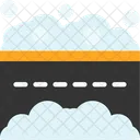 Verschneiten Weg Frostigen Gehweg Kaltes Wetter Trail Symbol