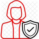 Versicherte Frauen Kundin Weiblich Symbol