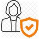 Versicherte Frauen Kundin Weiblich Symbol