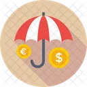 Versicherung Regenschirm Dollar Icon