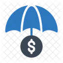 Versicherung Regenschirm Dollar Symbol