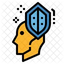 Schild Kopf Gehirn Symbol