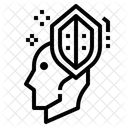Schild Kopf Gehirn Symbol