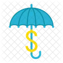 Versicherung Regenschirm Dollar Icon