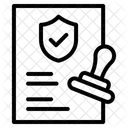 Versicherungsgenehmigung Symbol