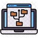 Versionskontrolle Laptop Website Symbol