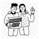 Versprechen gehalten  Symbol