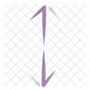 Vertical Vertical Arrow Two Direction Arrow Icon