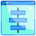 Vertical Alignment Graphic Tool Interface Icon