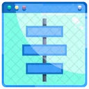 Vertical Alignment Graphic Tool Interface Icon