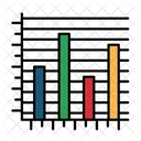 Vertical Line Chart Analysis Chart Icon