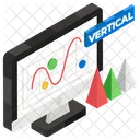 Online Data Vertical Line Graph Online Infographic Icon