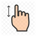 Vertical Scroll Gesture Icon