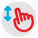Vertical Scroll Finger Hand Icon