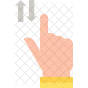 Vertical Scroll Gesture Hand Icon