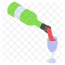 Verter Vino Botella Icono
