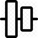 Vertikal Zentriert Ausrichten Design Symbol