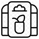 Vertikale Pflanze  Symbol