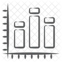 Vertikales Diagramm Infografik Segmentiertes Balkendiagramm Symbol