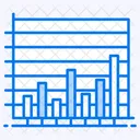 Vertikales Liniendiagramm Balkendiagramm Datenanalyse Symbol