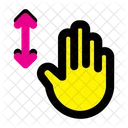 Vertikales Scrollen Finger Hand Symbol