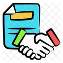 Vertrag Handshake Partnerschaft Icon