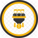 Vertriebspipeline Lead Management Vertriebsprozess Symbol