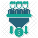 Vertriebspipeline Lead Management Vertriebsprozess Symbol