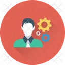 Management Zahnrad Mensch Icon