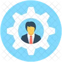 Management Zahnrad Mensch Icon