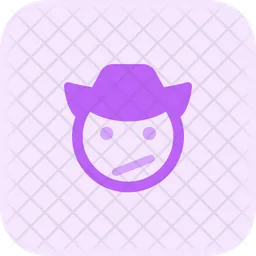 Verwirrter Cowboy Emoji Symbol