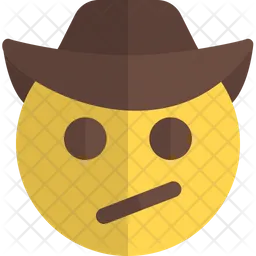 Verwirrter Cowboy Emoji Symbol